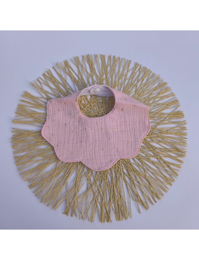 Babete Flor - Musselina Rosa