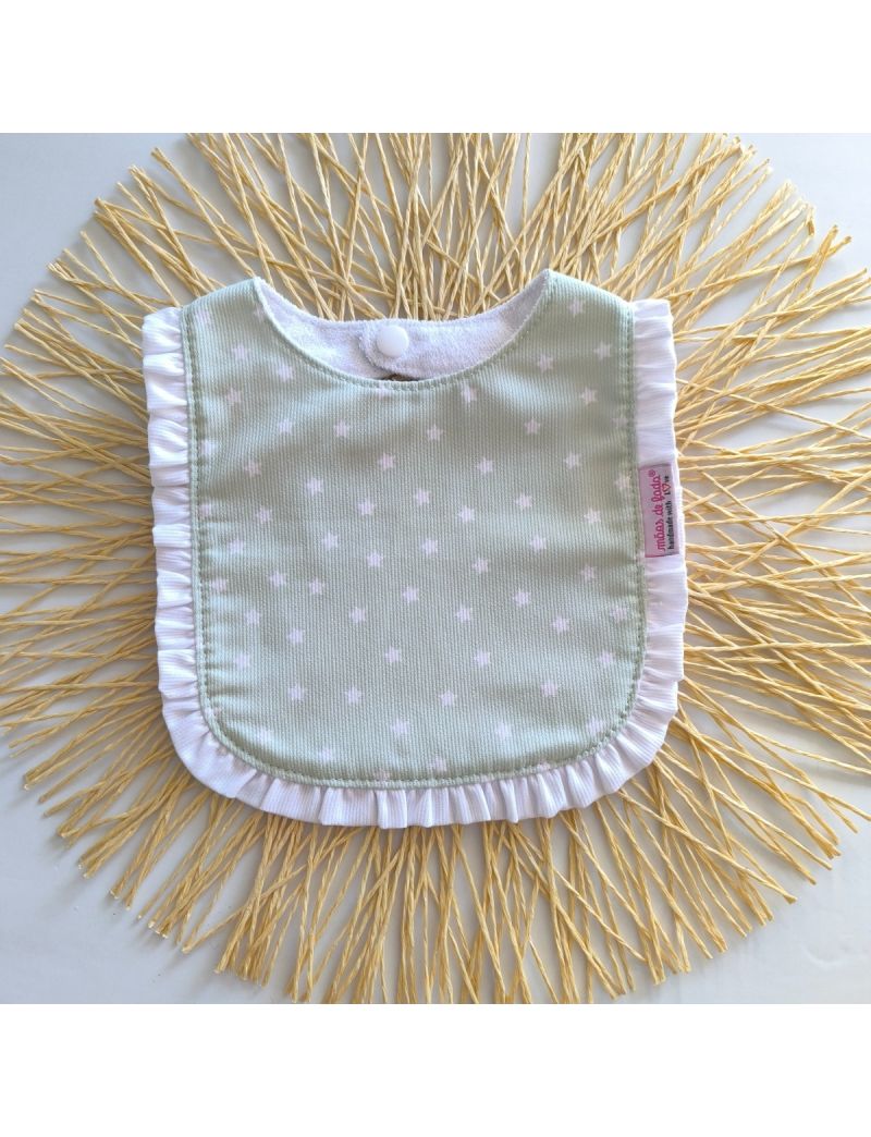 Babete Folho - Verde/Estrelas