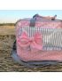 Lancheira XL - Rosa Com Estrelas Brancas 