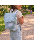Mochila Passeio - Vichy Verde Água (escuro)