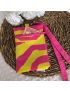Bolsa 3 em 1 - Neon Zebra (Rosa e Amarelo)