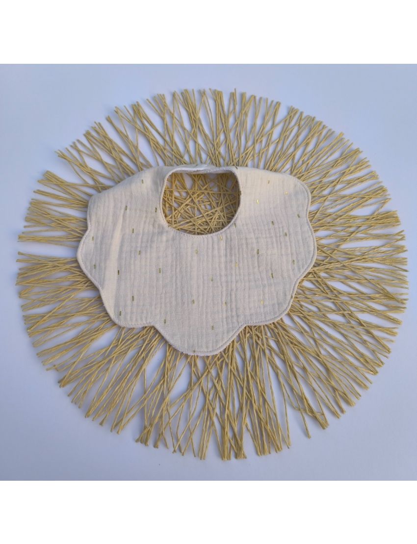 Babete Flor - Musselina Pérola