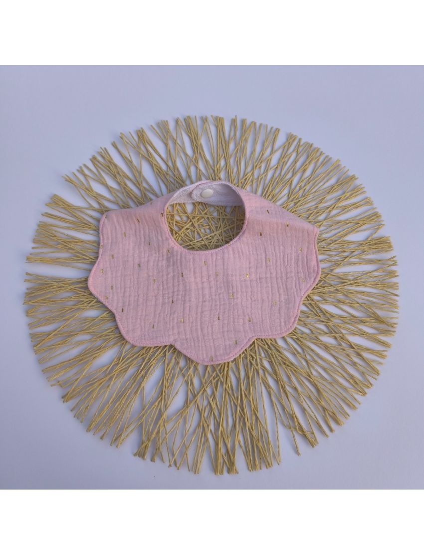 Babete Flor - Musselina Rosa