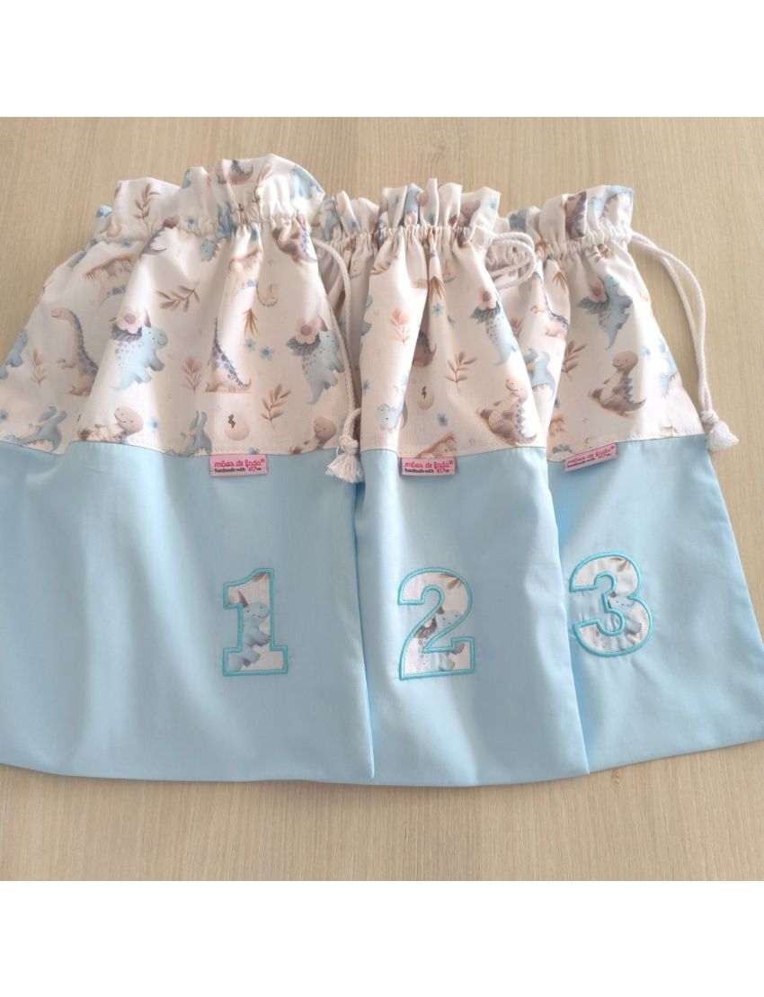 Conjunto Taleigos - Dinosaur Blue