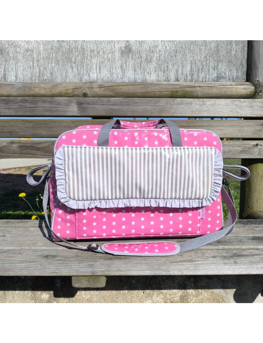 Mala  Maternidade - Rosa com estrelas 