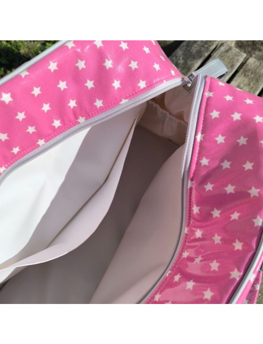 Mala  Maternidade - Rosa com estrelas 