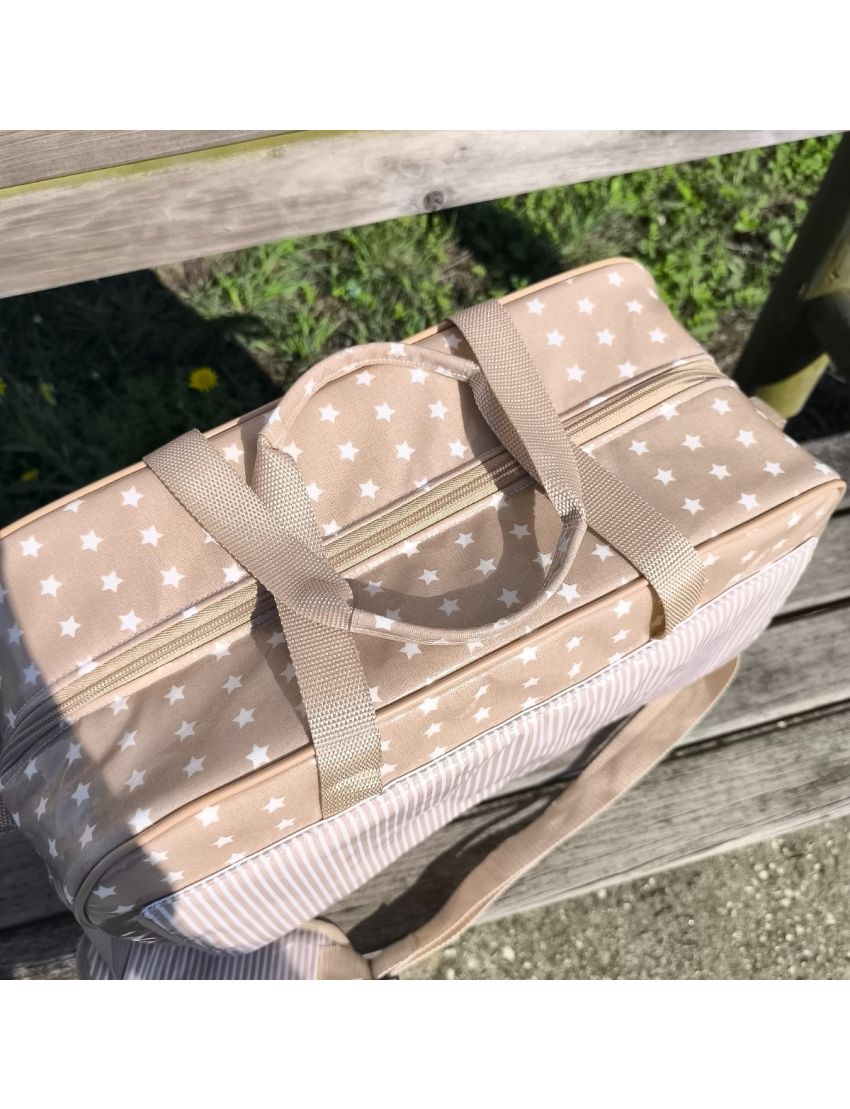 Mala Maternidade - Bege com Estrelas