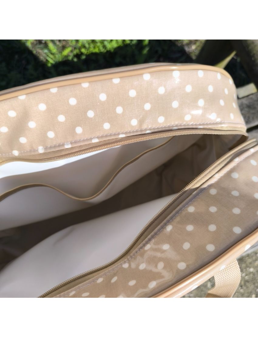 Mala Maternidade - Bege com bolas 