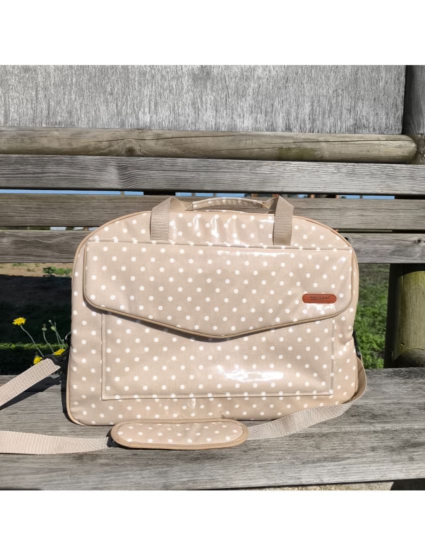 Mala Maternidade - Bege com bolas 