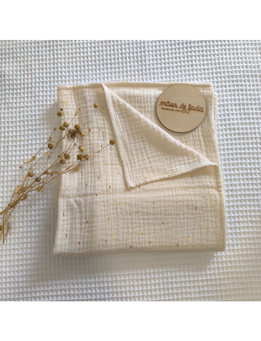 Musselina - Crú/Dourado 