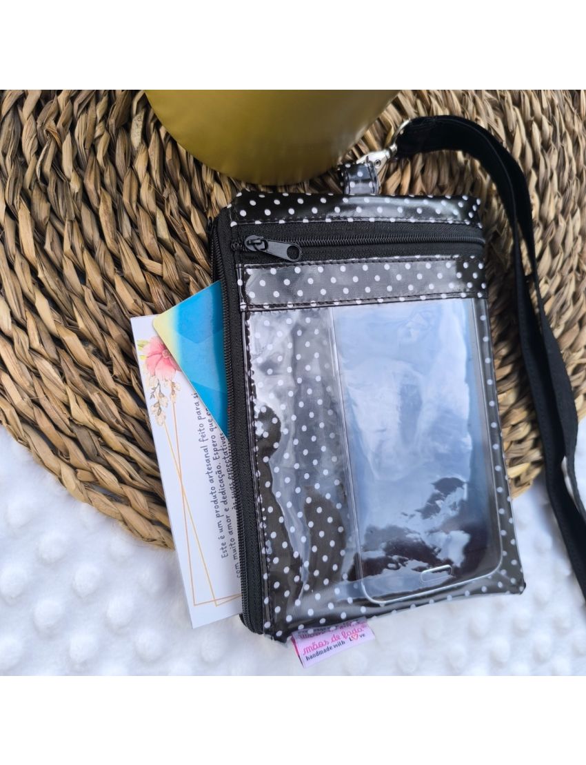 Bolsa 3 em 1 - Preta com Bolinhas Brancas