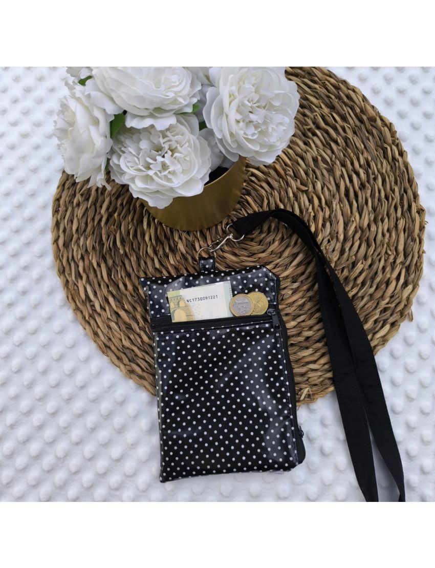 Bolsa 3 em 1 - Preta com Bolinhas Brancas