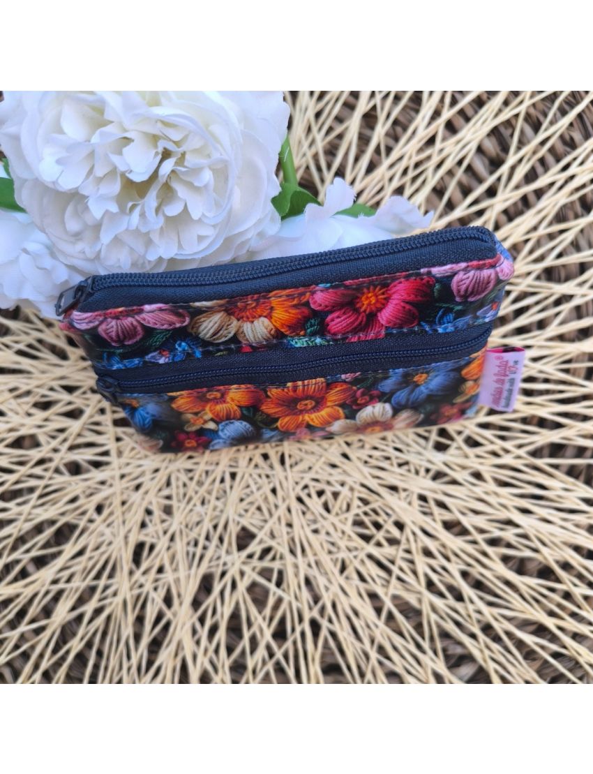 Porta-moedas - Floral 3D