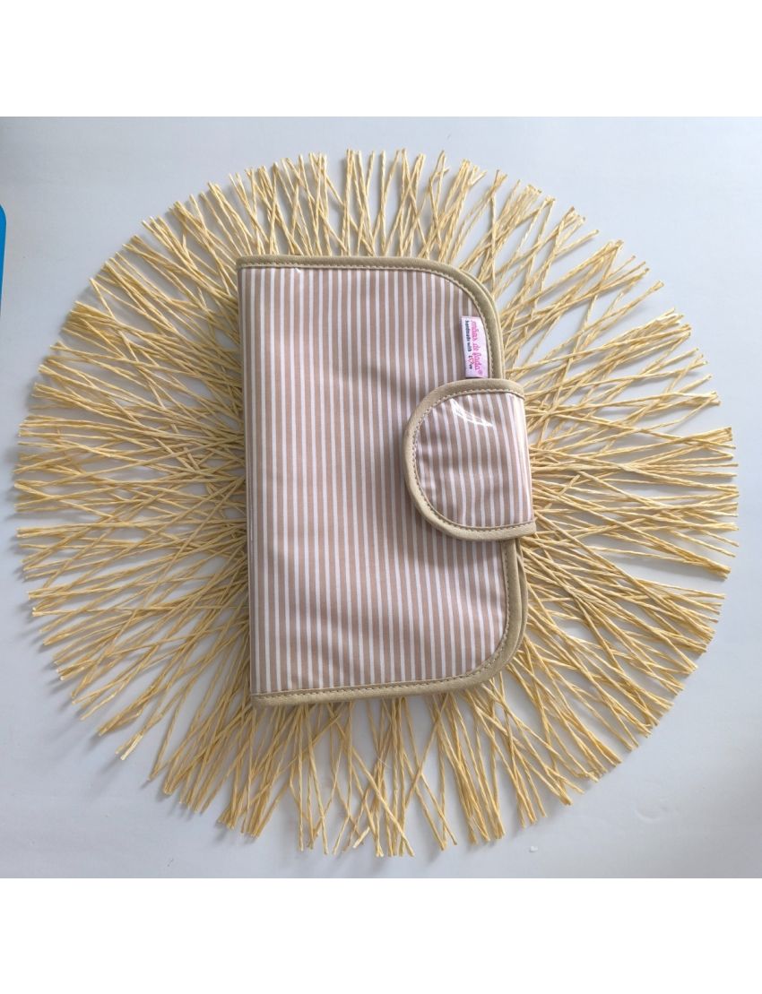 Bolsa Higiene - Riscas Bege