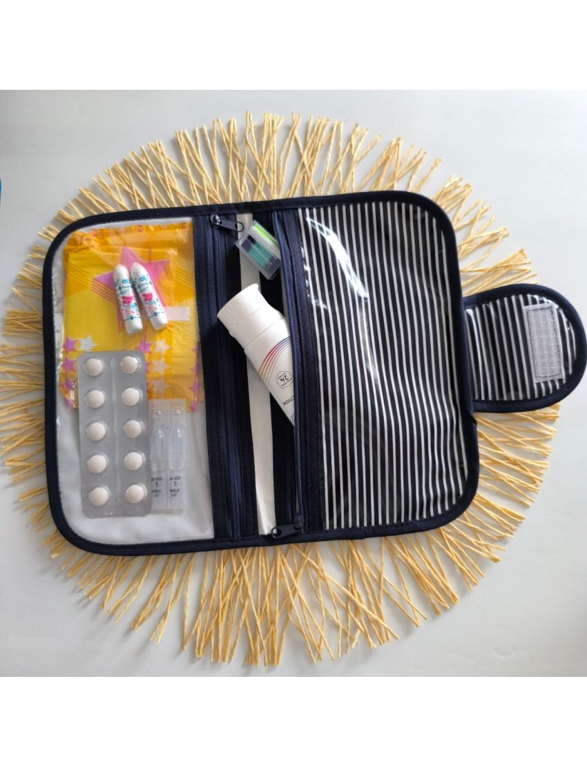 Bolsa Higiene - Riscas Azuis 