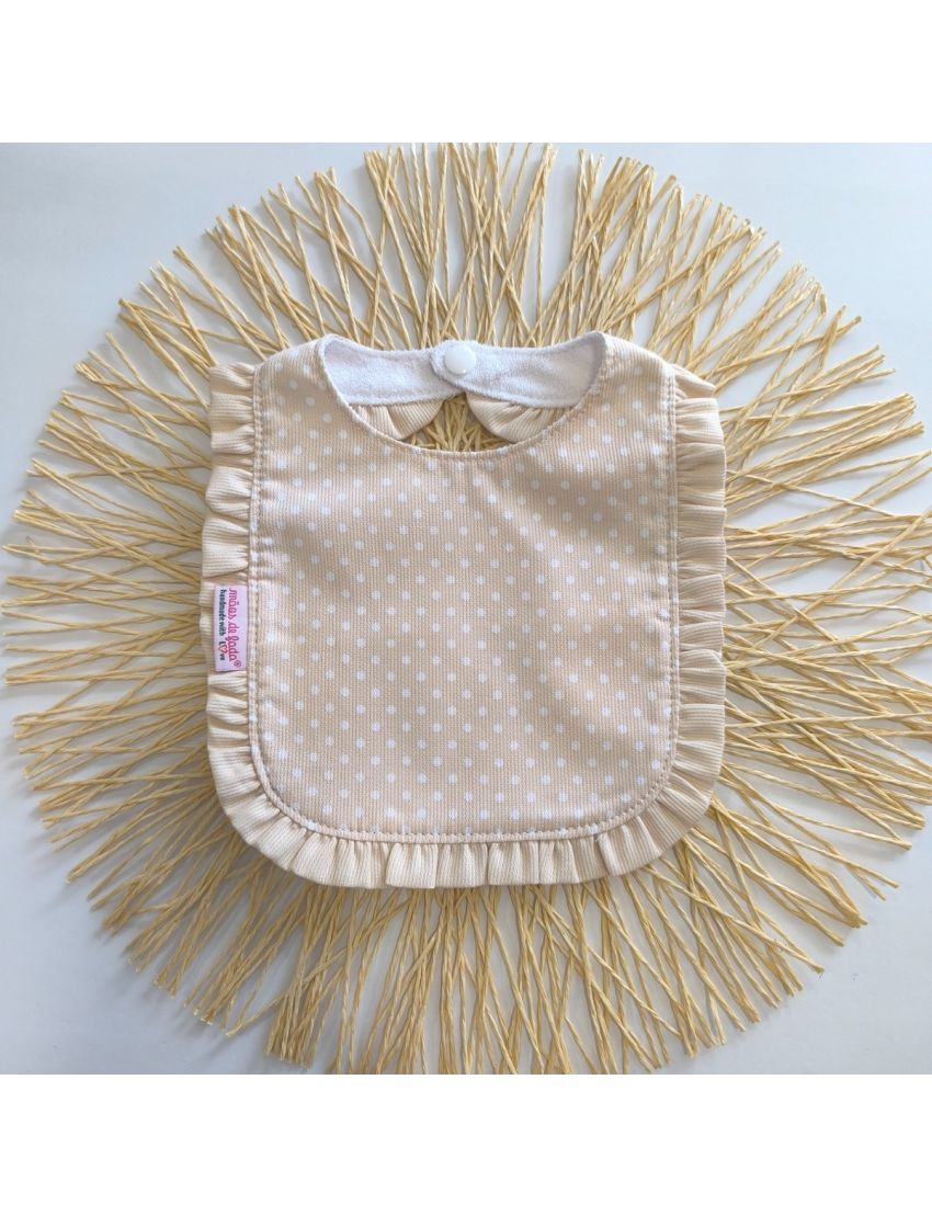 Babete Folho - Bege/bolas