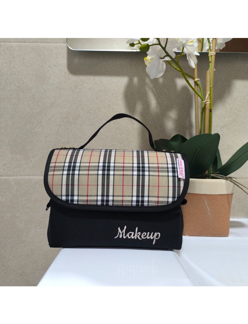 Bolsa Maquilhagem - Xadrez