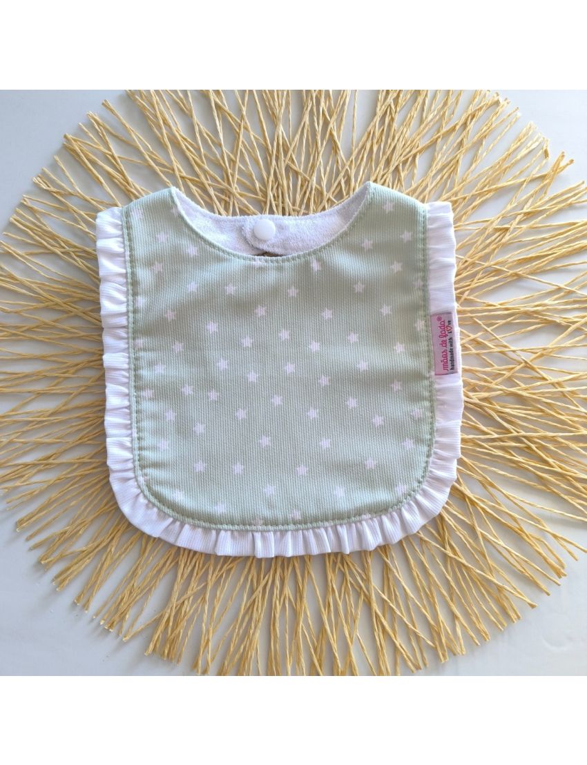 Babete Folho - Verde/Estrelas