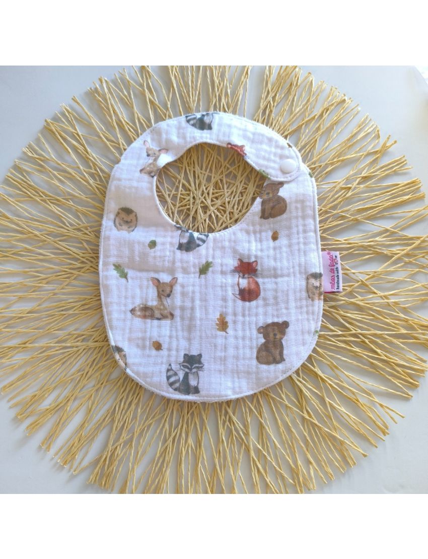 Babete Mola - Animais Coloridos 