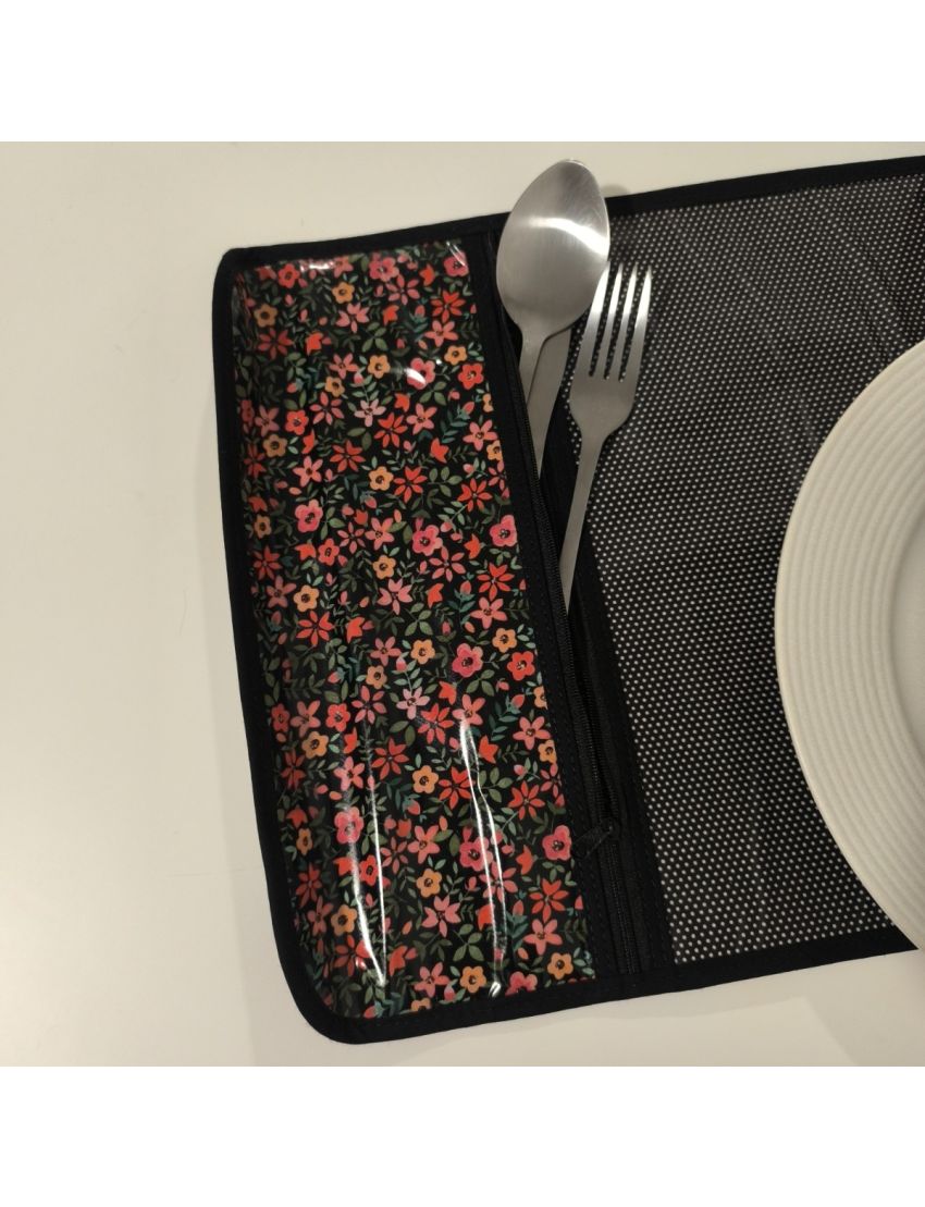 Individual - Preto/Floral