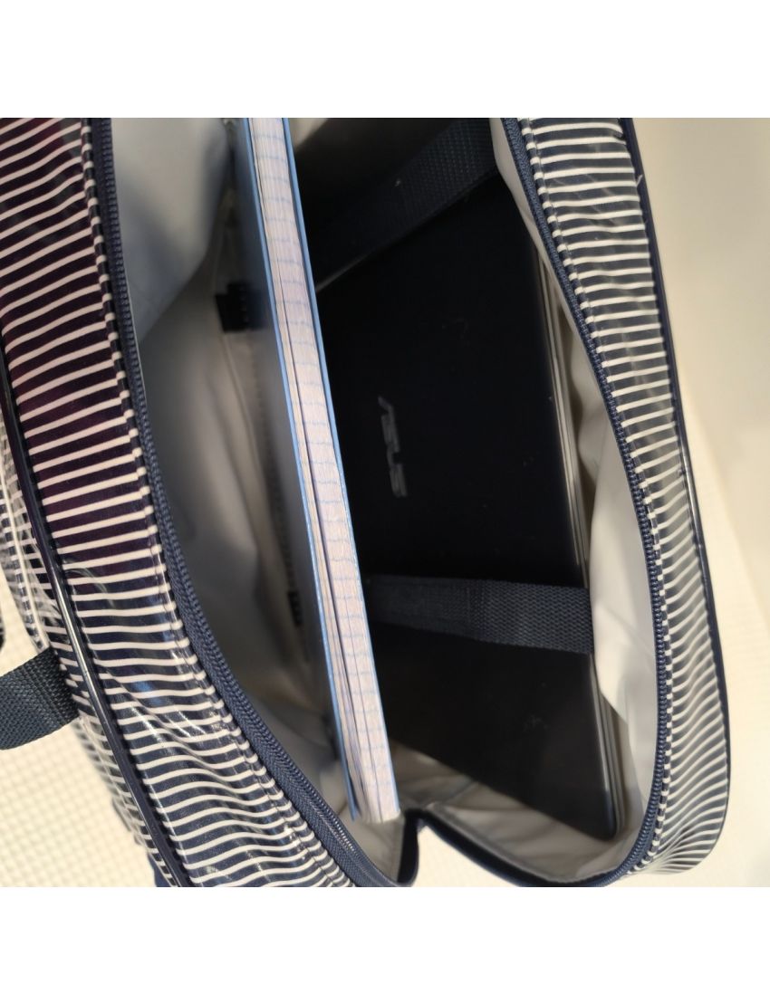 Pasta Escritório/PC - Riscas Azuis Escuras