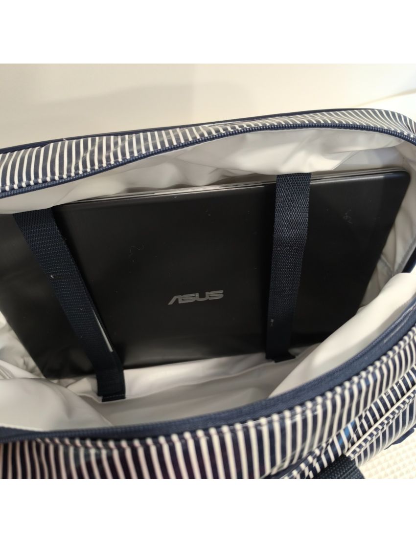 Pasta Escritório/PC - Riscas Azuis Escuras