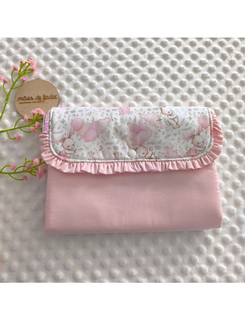 Bolsa 3 em 1 - Coelhos & Balões (Rosa)
