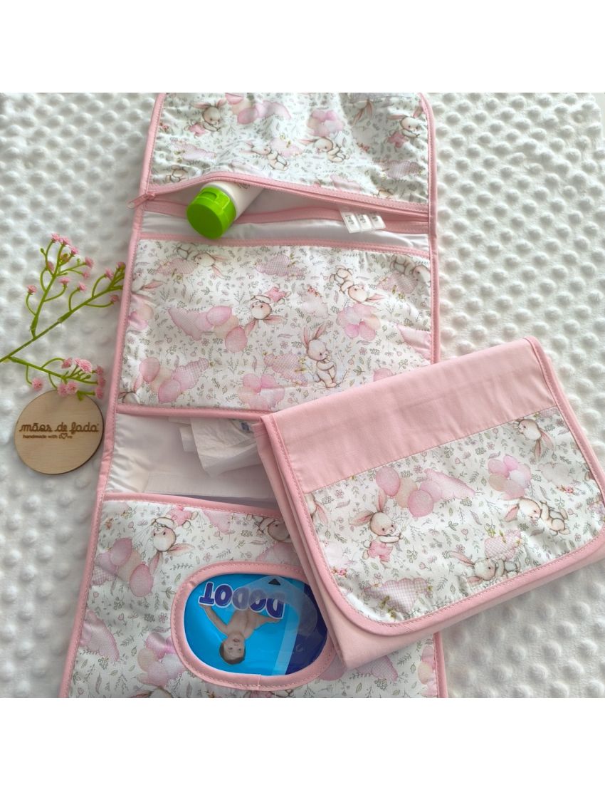 Bolsa Multiusos - Coelhos & Balões (Rosa)
