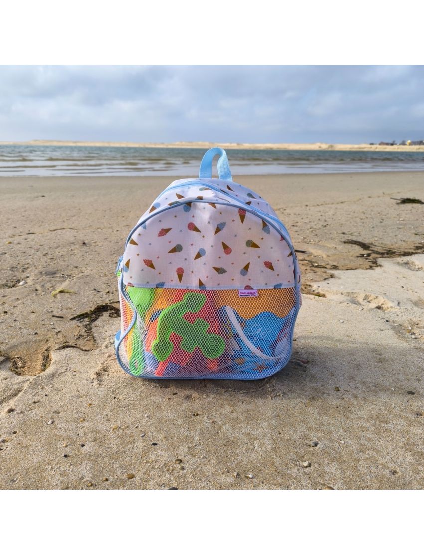 Mochila de Praia - Gelados Divertidos (Azul)