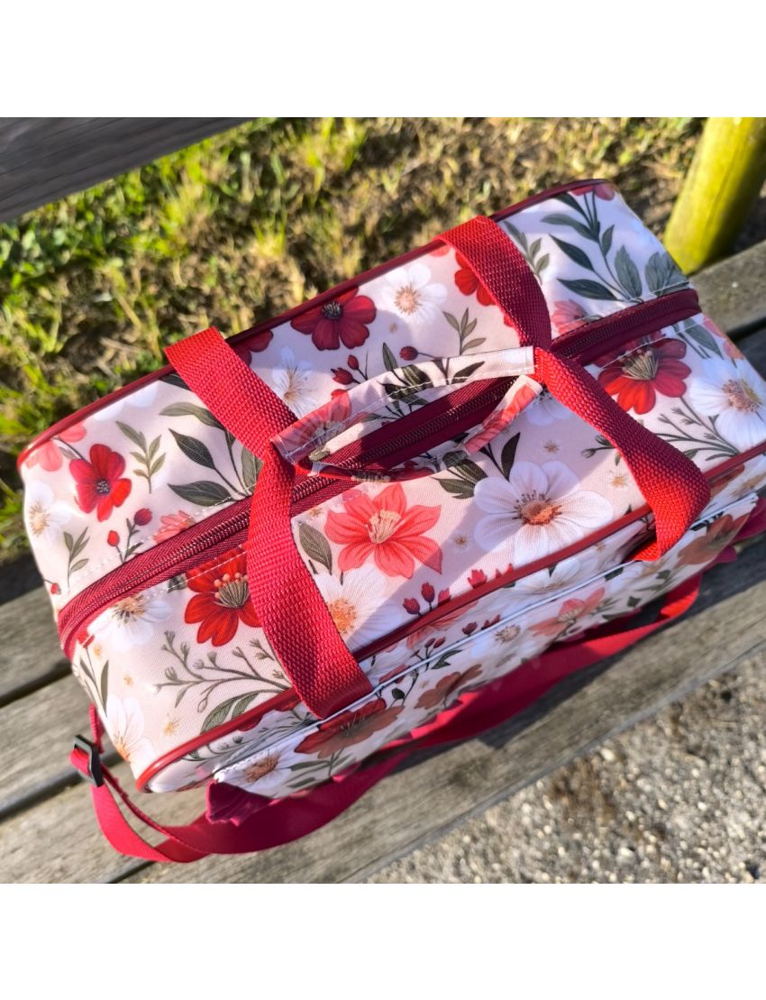Lancheira XL - Bordeaux Floral