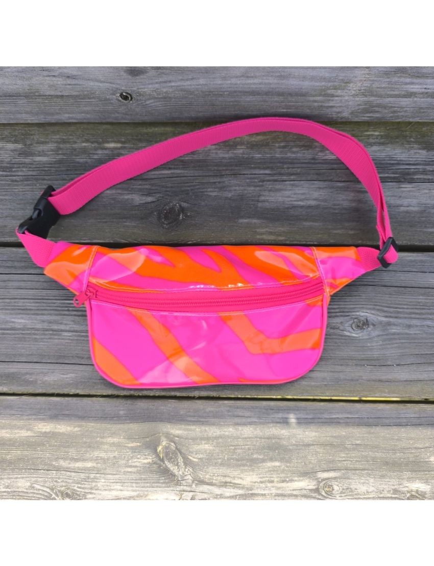 Bolsa de Cintura - Neon Zebra (Rosa Fúcsia/Laranja)