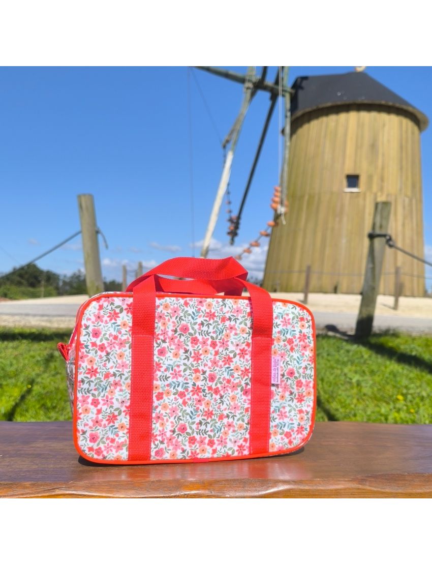 Lancheira Floral - Vermelha 