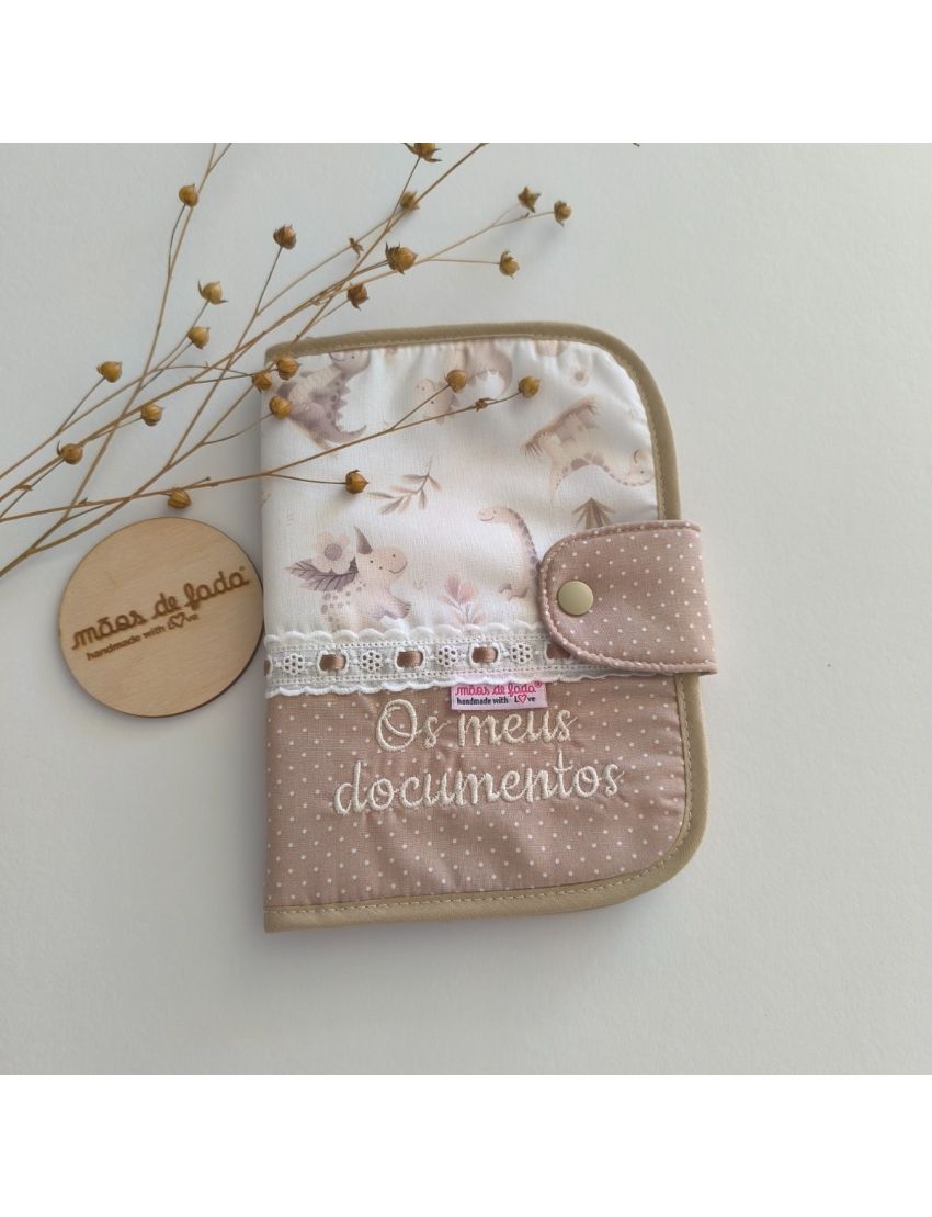 Porta Documentos - Dinosaur Beige