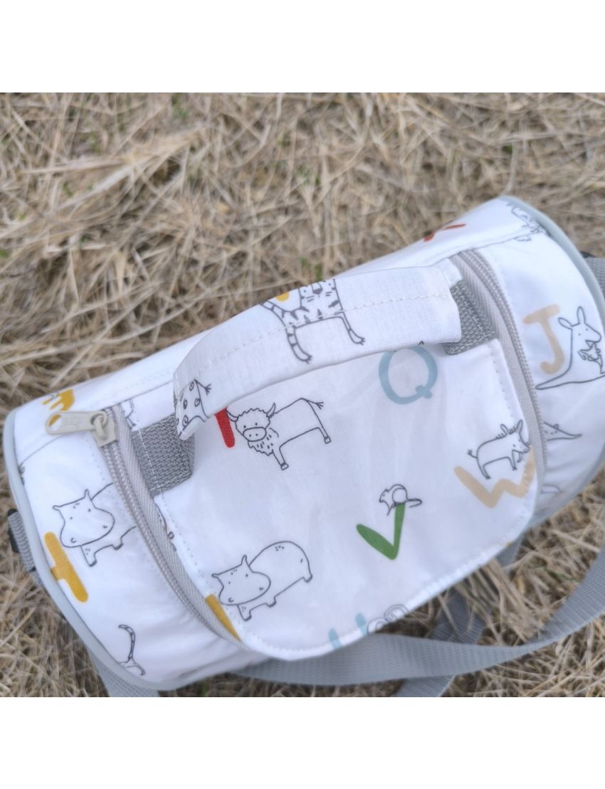 Lancheira Baú Infantil - Letras & Animais 