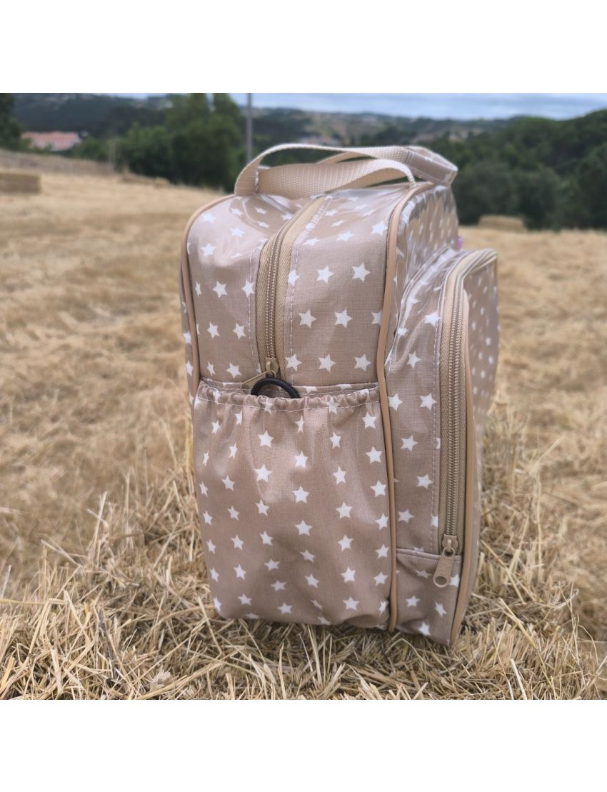 Lancheira L - Estrelas (Bege)