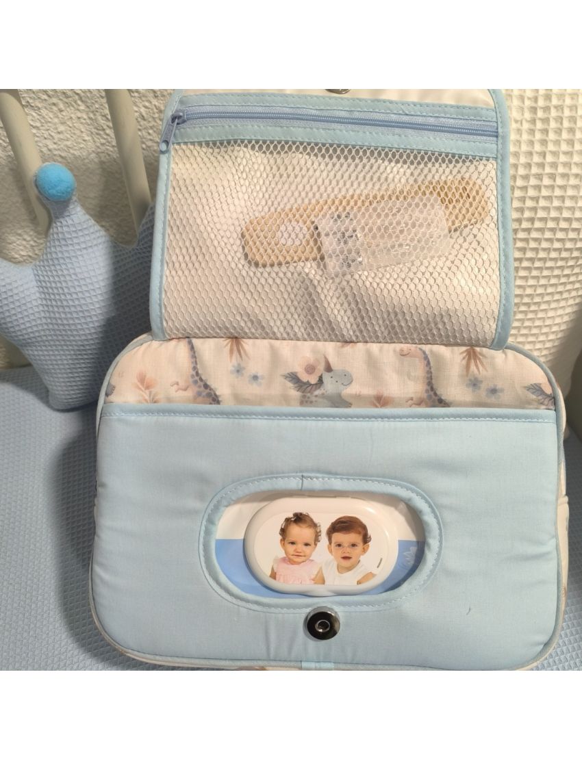 Essencial Baby Bag - Dinosaur Blue