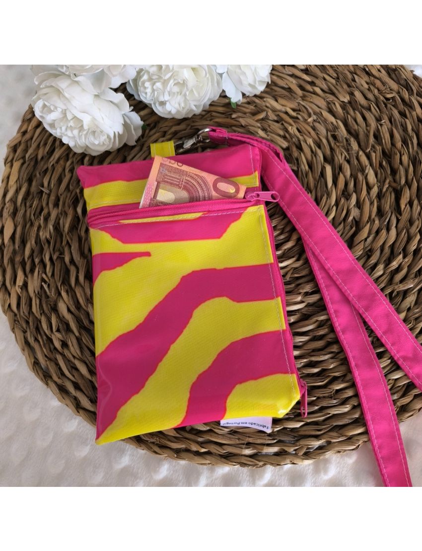 Bolsa 3 em 1 - Neon Zebra (Rosa e Amarelo)