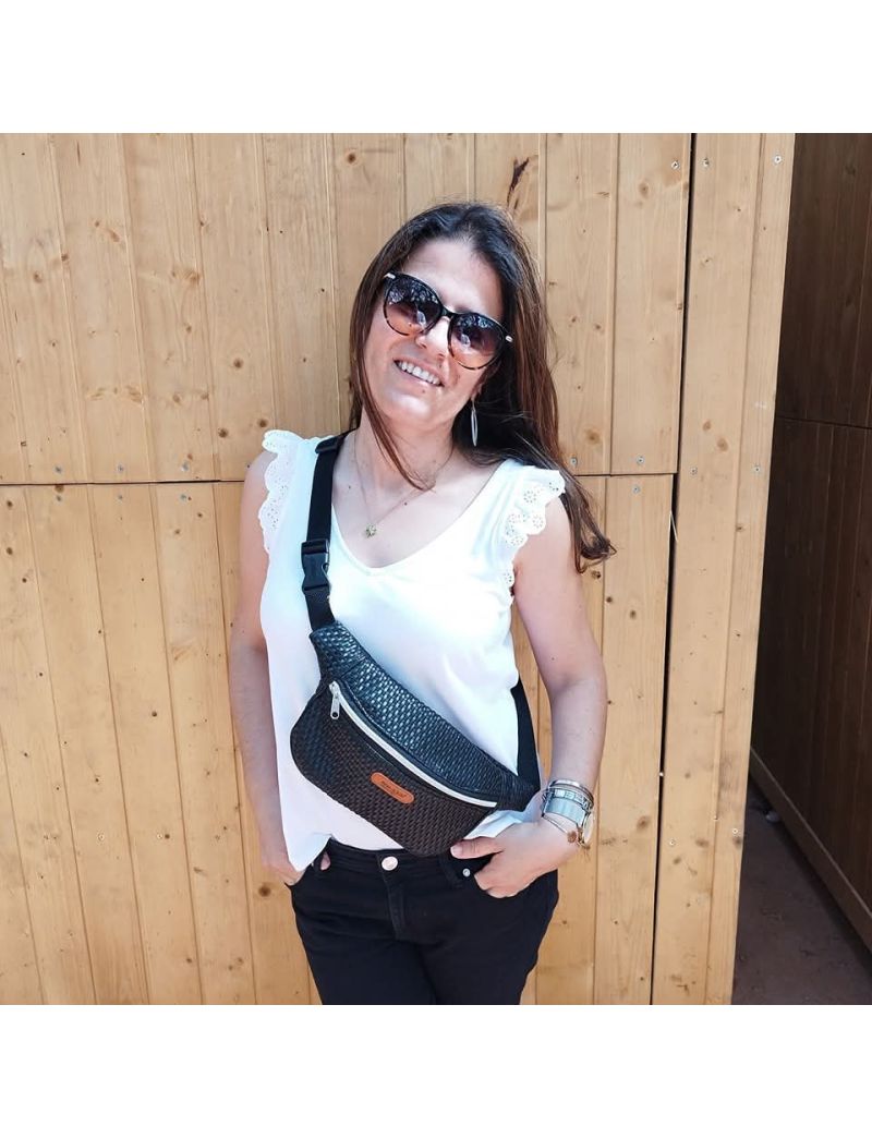 Bolsa de Cintura - Preto/Prateado