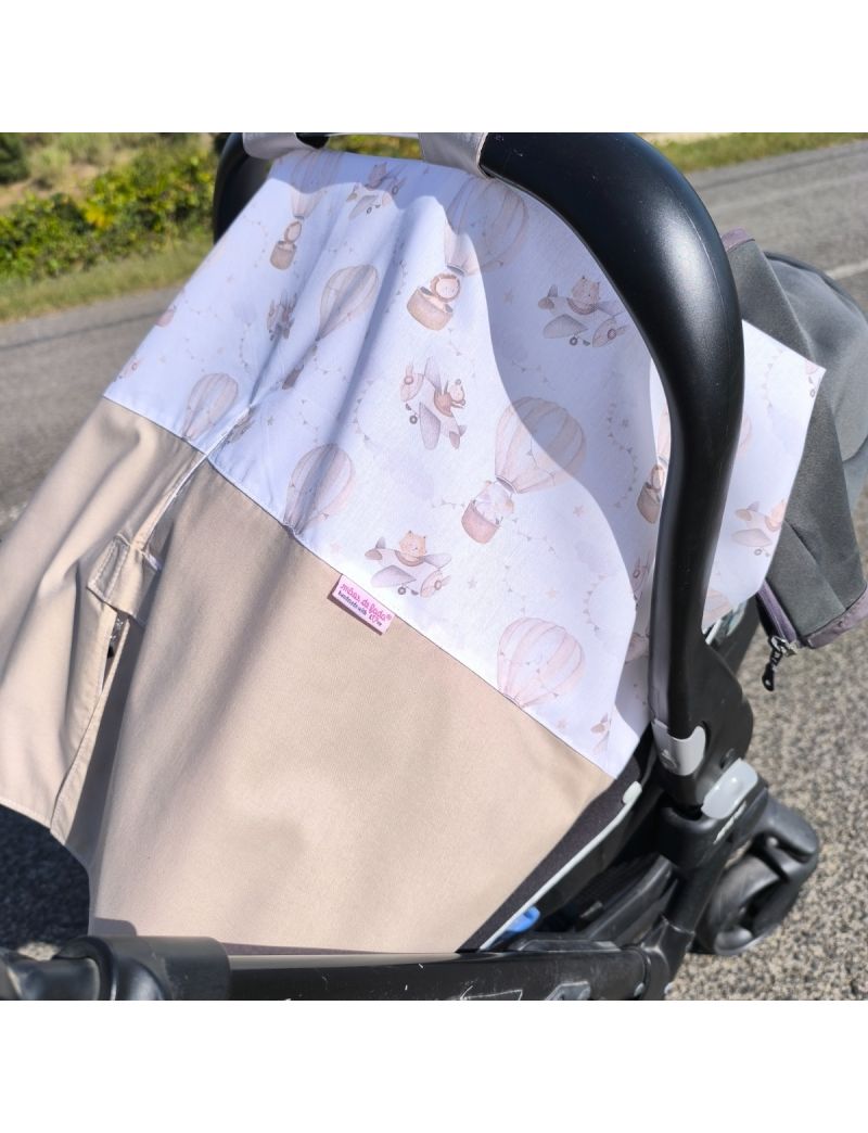 Vista lateral do ovinho com o tapa sol colocado 